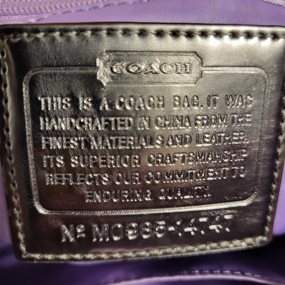 COACH POPPY KALEIDOSCOPE GLAM TOTE AND CROSSBODY/WRISTLET SET. - Picture 10 of 13